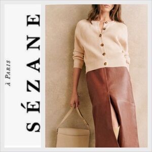 Sézane Cream Cardigan